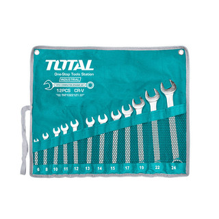آچار یکسر تخت و یکسر رینگی توتال مدل tht1022121-i مجموعه 12 عددی